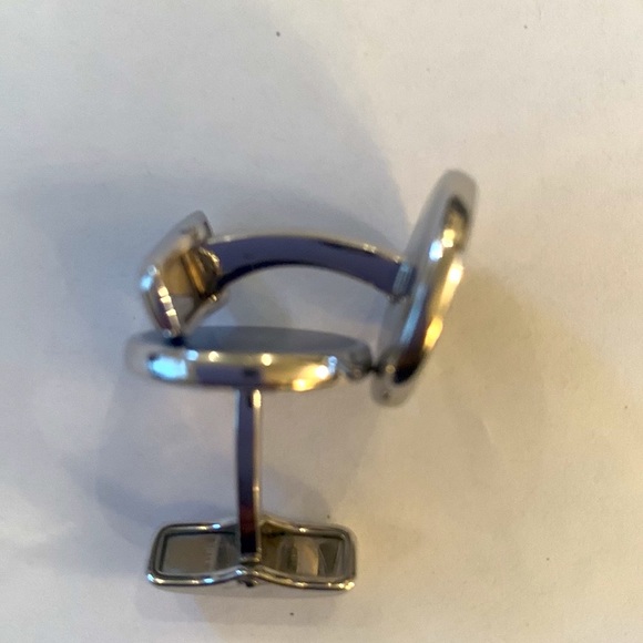 Dunhill rare sterling silver with purple stone cuff links - Picture 3 of 4